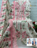 Alzohaib 1639 Premium Pure Cotton Patch Work Pakistani Suit