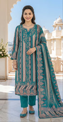 Shree Fabs Kt 407 B Pure Viscous Maslin Digital Printed Pakistani Suit