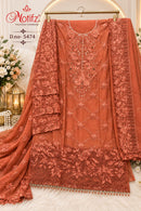 Motifz 5474 C Premium Embroidery Khatli Work Designer Pakistani Suit