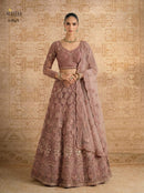 Alizeh 1084 A Premium Mauve Bridal Embroidered Lehenga Choli