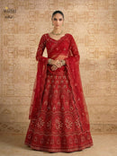 Alizeh 1084 C Premium Red Bridal Embroidered Lehenga Choli