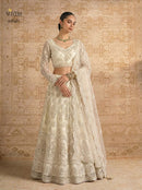 Alizeh 1084 D Premium Ivory Bridal Embroidered Lehenga