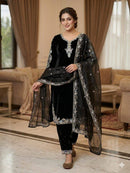 MT 4019 Pure Heavy Gmy Silk Embroidery Work Designer Suit