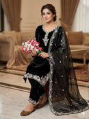 MT 4019 Pure Heavy Gmy Silk Embroidery Work Designer Suit