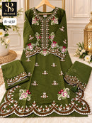 Bin Saeed Ic 430 C Cotton Fabric Heavy Hand Work Pakistani Suit