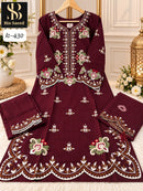 Bin Saeed Ic 430 B Cotton Fabric Heavy Hand Work Pakistani Suit