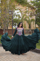 LW 9351 C Designer Reyon Gota Patti Lace Work Gown