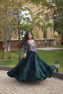 LW 9351 C Designer Reyon Gota Patti Lace Work Gown