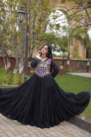 LW 9351 B Designer Reyon Gota Patti Lace Work Gown