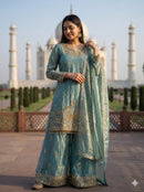 NSR 886 Designer Heavy Embroidery Sequence Work Suit