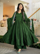 ND 5076 Designer Heavy Vichitra Silk Anarkali Gown