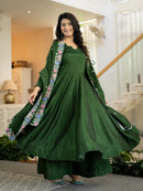 ND 5076 Designer Heavy Vichitra Silk Anarkali Gown