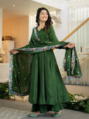 ND 5076 Designer Heavy Vichitra Silk Anarkali Gown