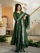 ND 5076 Designer Heavy Vichitra Silk Anarkali Gown
