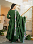 ND 5076 Designer Heavy Vichitra Silk Anarkali Gown