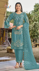 Shree Fabs Sf 5619 F Heavy Fox Georgette Heavy Embroidery Work Pakistani Suit