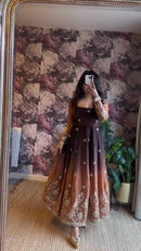 RTC 5955 Chinon Silk Soft Micro Cotton Anarkali Gown