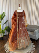 RTC 5955 Chinon Silk Soft Micro Cotton Anarkali Gown