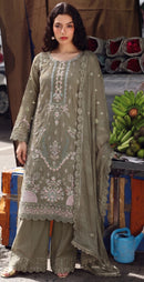 Motifz 5512 A Siffon Embroidery Khatli Work Pakistani Suit
