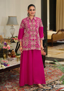 Eba 9943 A Designer Chinin Embroidery Work Suit