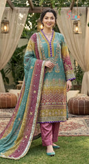 Shree Fabs Sf 5641 E Heavy Digital Chiffon Embroidery Work Pakistni Suit