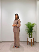 BE 484 B Premium Salsa Silk Designer Co Ord Set