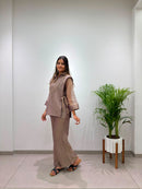 BE 484 B Premium Salsa Silk Designer Co Ord Set