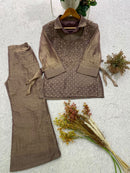 BE 484 B Premium Salsa Silk Designer Co Ord Set
