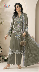 Shree Fabs Sf 5639 H Chiffon Heavy Embroidery Work Pakistani Suit