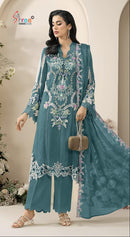 Shree Fabs Sf 5639 E Chiffon Heavy Embroidery Work Pakistani Suit
