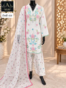 Azure Oodt 101 Premium Satin Digital Printed Pakistani Suit