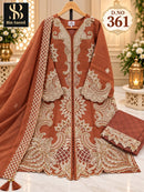 Bin Saeed IC 361 C Designer Fabric Heavy Hand Work Pakistani Suit