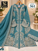 Bin Saeed IC 361 B Designer Fabric Heavy Hand Work Pakistani Suit