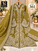 Bin Saeed IC 361 D Designer Fabric Heavy Hand Work Pakistani Suit
