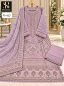 Bin Saeed  IC 427 B Chiffon Fabric Heavy Hand Work Pakistani Suit