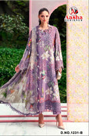 Aasha Designer 1231 B Pure Cotton Print Embroidery Work Pakistani Suit