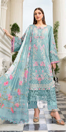 Motifz 5418 G Pure Camric Cotton Embroidery Work Pakistani Suit