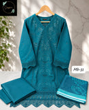 Sapphire Mb 31 A Pure Cotton Heavy Embroidery Work Pakistani Suit