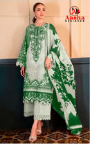 Aasha Designer 1034 C Premium Cotton Printed Embroidery Work Pakistani Suit