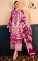 Aasha Designer 1034 B Premium Cotton Printed Embroidery Work Pakistani Suit