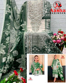 Aasha Designer 1034 C Premium Cotton Printed Embroidery Work Pakistani Suit