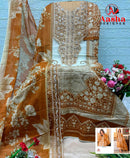 Aasha Designer 1033 B Premium Cotton Printed Embroidery Work Pakistani Suit