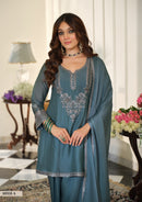 Eba 50351 A Premium Marvals bits emboidery work Designer Suit