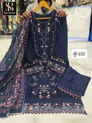 Bin Saeed Aj 121 A Pure Rayon Chikankari Work Pakistani Suit