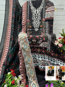 Alzohaib Az 1647 Pure Cotton Heavy Patch Work Pakistani Suit