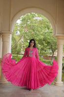 KA 1275 C Premium Laheriya Print Work Gown