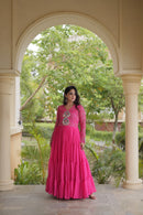 KA 1275 C Premium Laheriya Print Work Gown