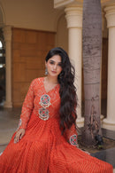 KA 1275 A Premium Laheriya Print Work Gown