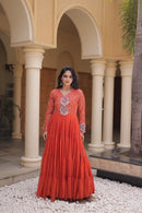 KA 1275 A Premium Laheriya Print Work Gown