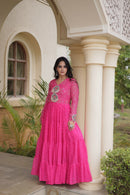 KA 1275 C Premium Laheriya Print Work Gown